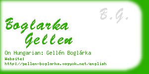 boglarka gellen business card