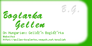 boglarka gellen business card